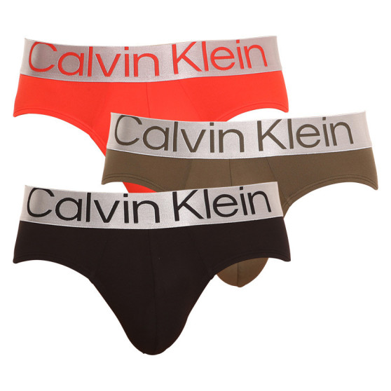 3PACK ανδρικό σλιπ Calvin Klein πολύχρωμο (NB3073A-13B)