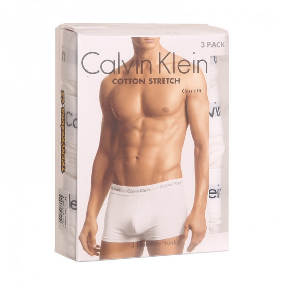 3PACK ανδρικό σορτς μποξεράκι Calvin Klein λευκό (U2664G-100)