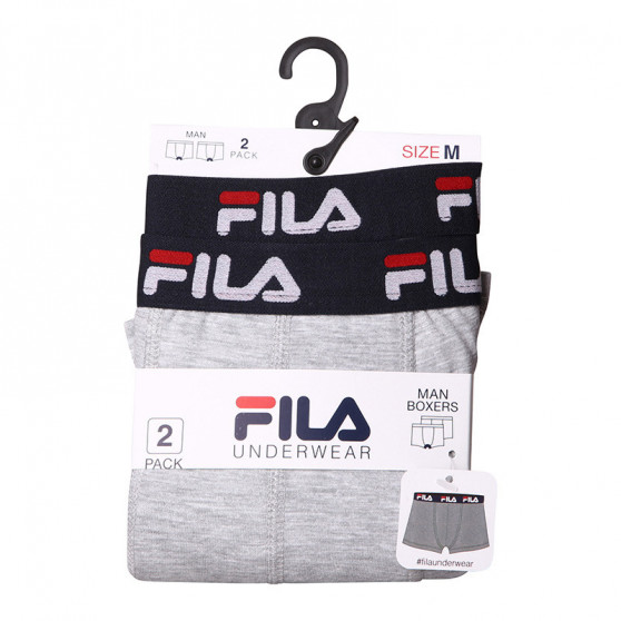 2PACK ανδρικό σορτς μποξεράκι Fila γκρι (FU5142/2-400)