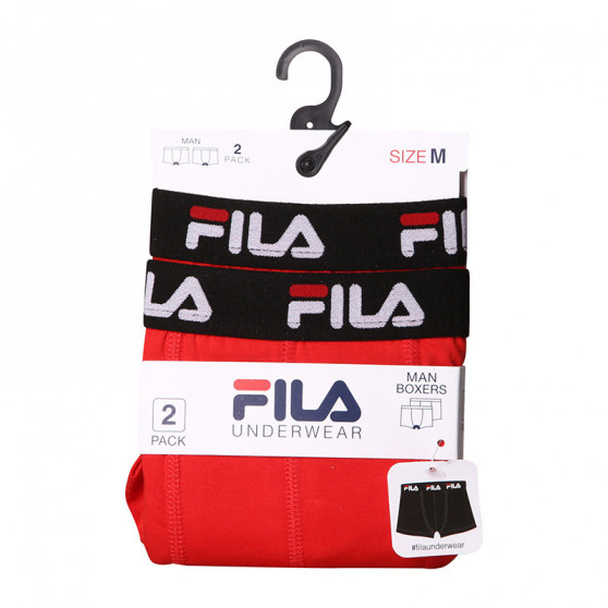 2PACK ανδρικό σορτσάκι μποξεράκι Fila κόκκινο (FU5141/2-118)