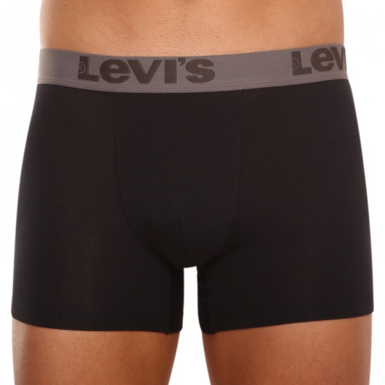 3PACK ανδρικό σορτς μποξεράκι Levis μαύρο (905045001 016)