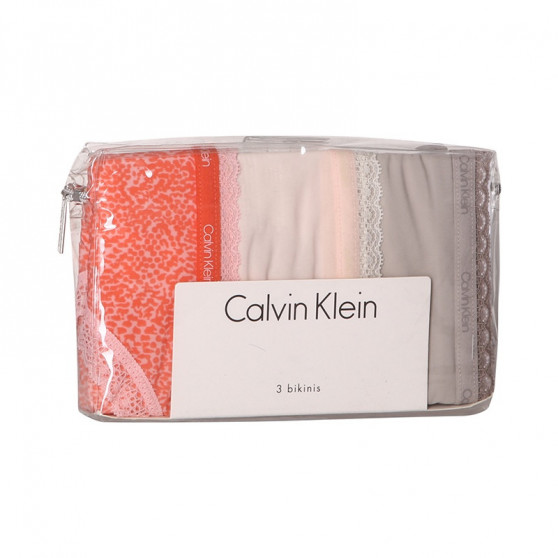 3PACK γυναικείο εσώρουχο Calvin Klein πολύχρωμο (QD3804E-13Z)