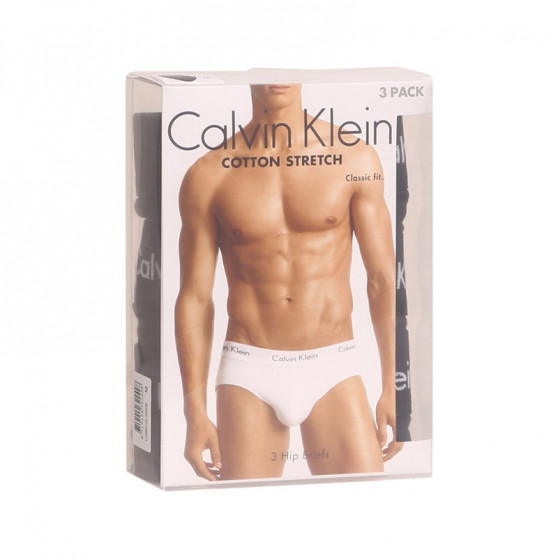 3PACK ανδρικό σλιπ Calvin Klein μαύρο (U2661G-XWB)