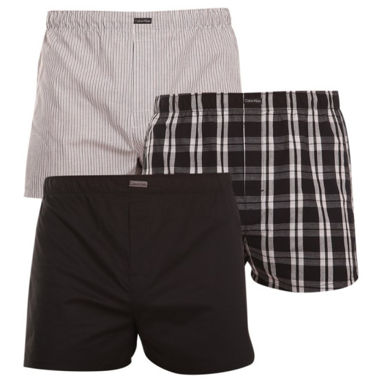 3PACK ανδρικό σορτς Calvin Klein classic fit πολύχρωμο (U1732A-BMS)