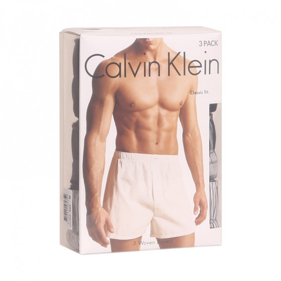 3PACK ανδρικό σορτς Calvin Klein classic fit πολύχρωμο (U1732A-BMS)