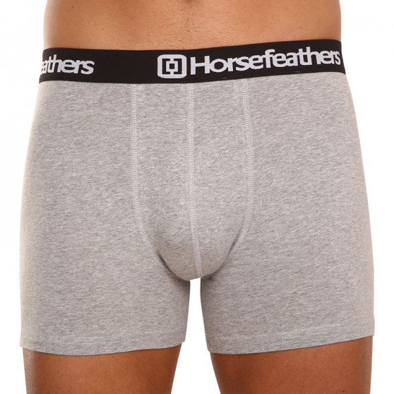 3PACK Ανδρικό σορτς μποξεράκι Horsefeathers Dynasty heather gray (AM067C)