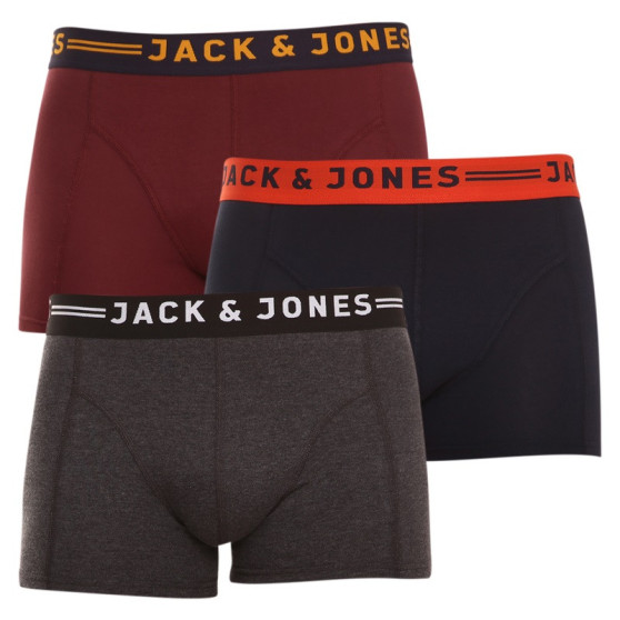 3PACK ανδρικό σορτς μποξεράκι Jack and Jones πολύχρωμο (12113943)