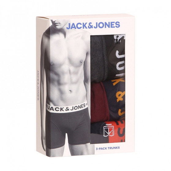 3PACK ανδρικό σορτς μποξεράκι Jack and Jones πολύχρωμο (12113943)