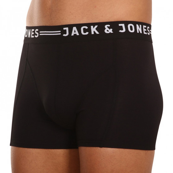 3PACK ανδρικό σορτς μποξεράκι Jack and Jones μαύρο (12081832 - black/black)