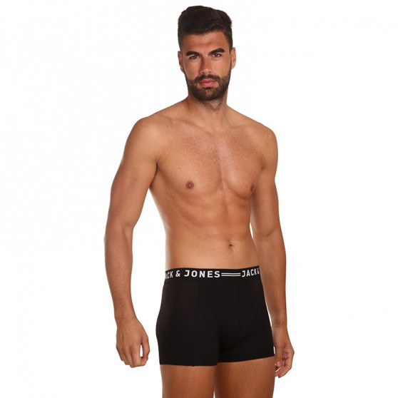 3PACK ανδρικό σορτς μποξεράκι Jack and Jones μαύρο (12081832 - black/black)