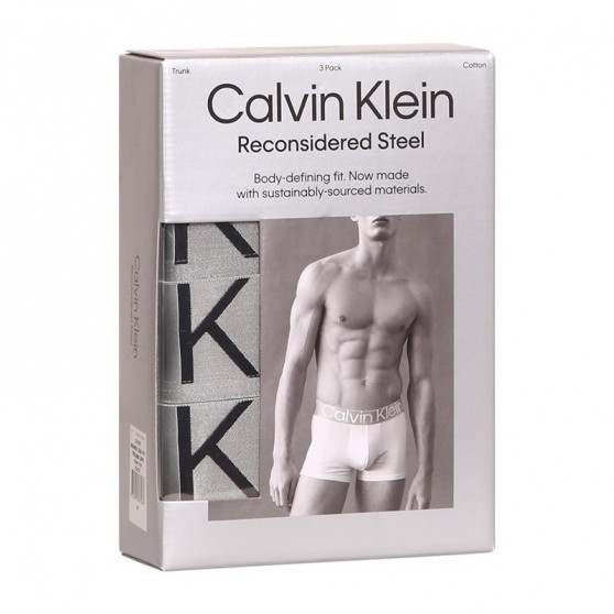 3PACK ανδρικό σορτς μποξεράκι Calvin Klein μαύρο (NB3130A-7V1)