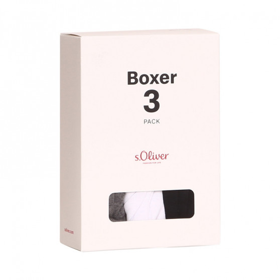 3PACK ανδρικό μποξεράκι S.Oliver πολύχρωμο (JH-34B-23757453)