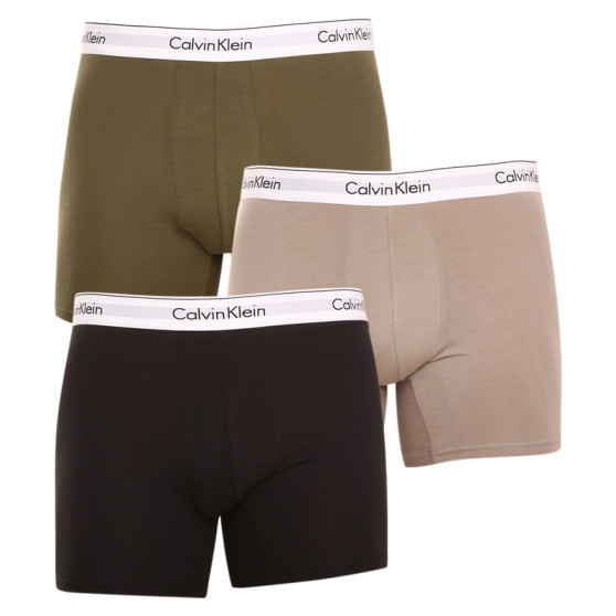 3PACK ανδρικό σορτς μποξεράκι Calvin Klein πολύχρωμο (NB2381A-67A)