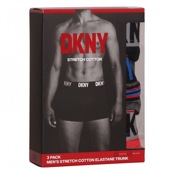 3PACK Ανδρικό σορτς μποξεράκι DKNY Elkins πολύχρωμο (U5_6659_DKY_3PKA)