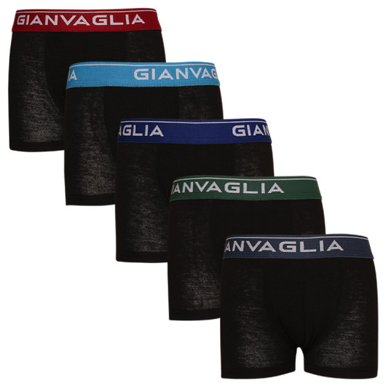 5PACK παιδικό μποξεράκι Gianvaglia μαύρο (026)