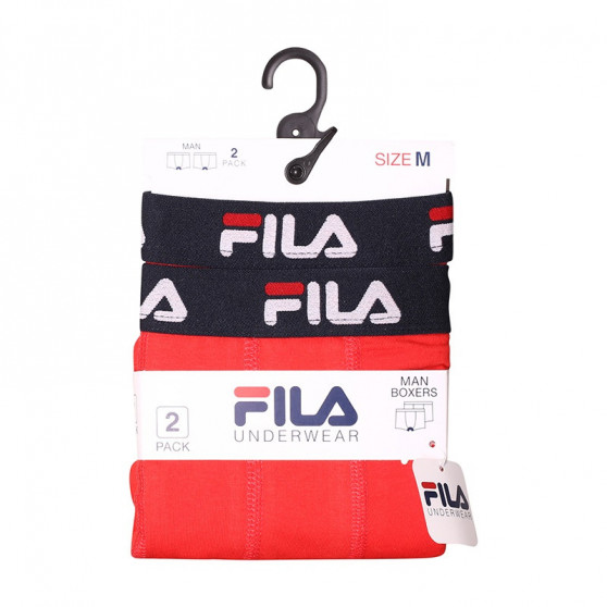 2PACK ανδρικό σορτσάκι μποξεράκι Fila κόκκινο (FU5142/2-118)