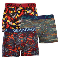 3PACK ανδρικό σορτς μποξεράκι Gianvaglia πολύχρωμο (GVG-5506)