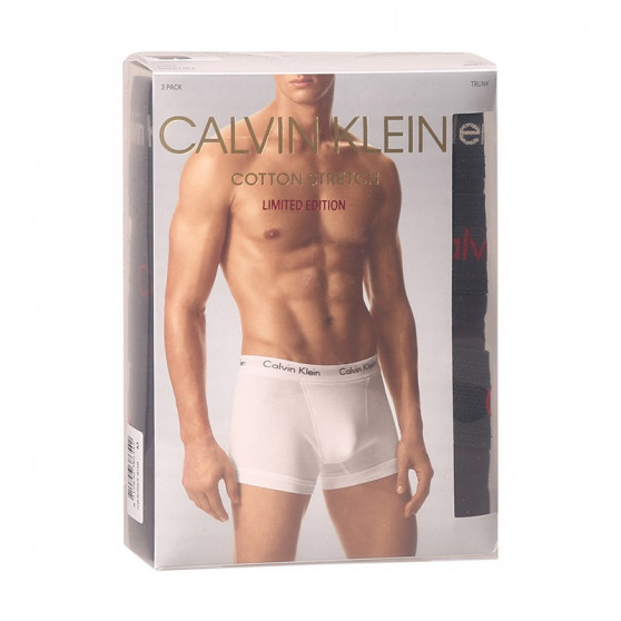 3PACK ανδρικό σορτς μποξεράκι Calvin Klein μαύρο (NB3056A-6G6)