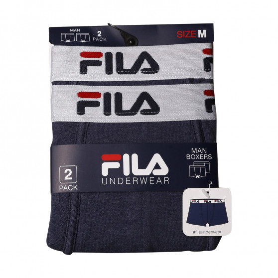 2PACK ανδρικό σορτσάκι μποξεράκι Fila μπλε (FU5016/2-272)