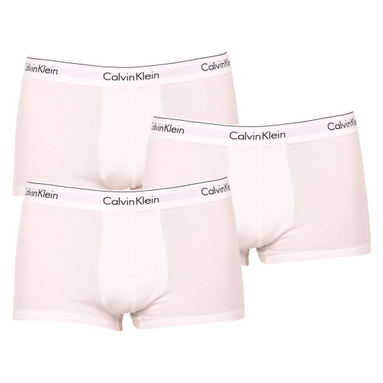 3PACK ανδρικό σορτς μποξεράκι Calvin Klein λευκό (NB2380A-100)