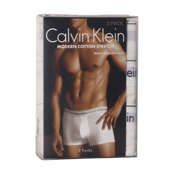 3PACK ανδρικό σορτς μποξεράκι Calvin Klein λευκό (NB2380A-100)