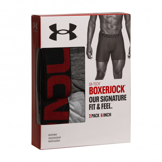 2PACK ανδρικό σορτς μποξεράκι Under Armour γκρι (1363619 011)