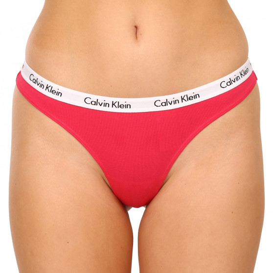 3PACK γυναικείο στρινγκ Calvin Klein oversized πολύχρωμο (QD3800E-658)