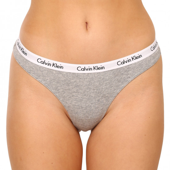 3PACK γυναικείο στρινγκ Calvin Klein oversized πολύχρωμο (QD3800E-658)