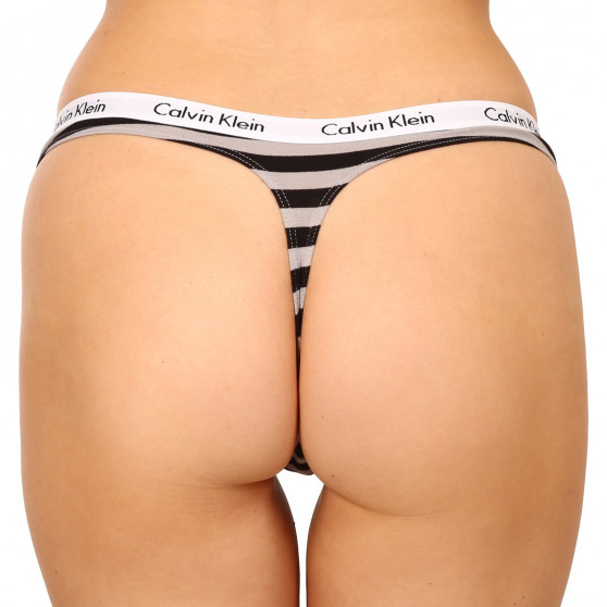 3PACK γυναικείο στρινγκ Calvin Klein oversized πολύχρωμο (QD3800E-658)