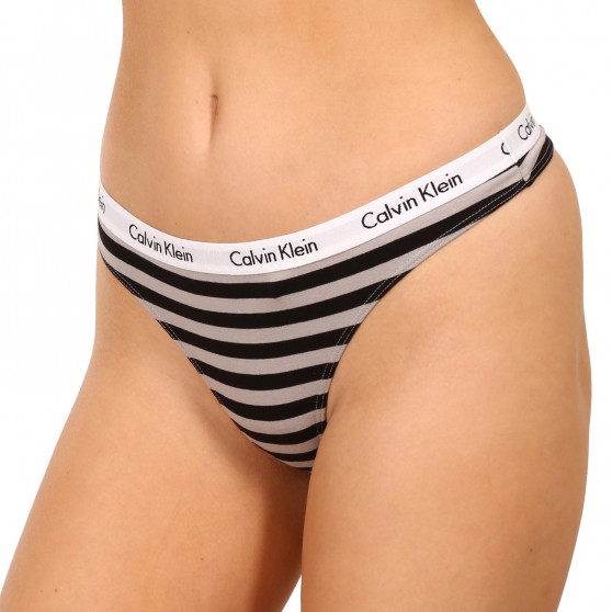 3PACK γυναικείο στρινγκ Calvin Klein oversized πολύχρωμο (QD3800E-658)