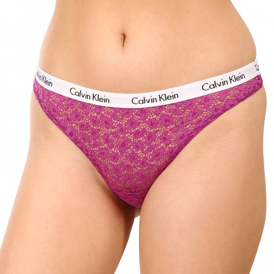 3PACK Γυναικεία βραζιλιάνικα εσώρουχα Calvin Klein πολύχρωμα (QD3925E-6VY)