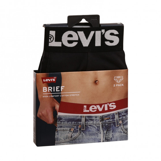 2PACK ανδρικό σλιπ Levis μαύρο (905003001 884)