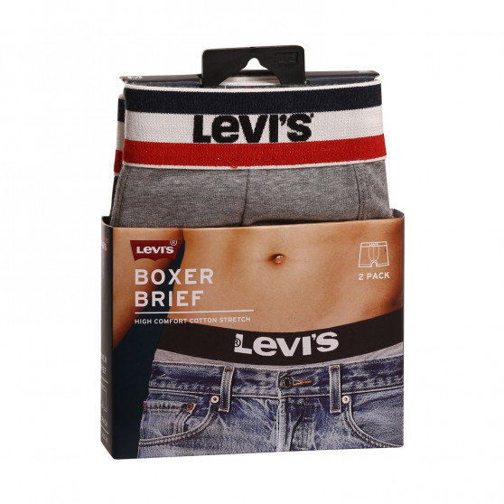 2PACK ανδρικό σορτς μποξεράκι Levis πολύχρωμο (905005001 004)