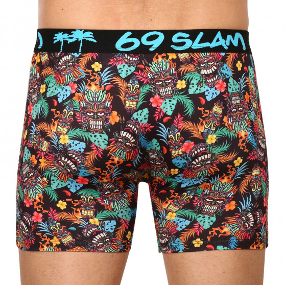 Ανδρικά σορτς μποξεράκια 69SLAM fit hawaiian tiki (MBYHWT-PO)