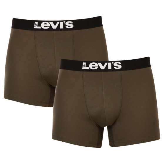 2PACK ανδρικό σορτς μποξεράκι Levis πράσινο (905001001 011)