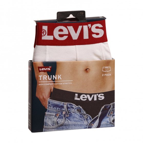 2PACK ανδρικό σορτς μποξεράκι Levis λευκό (905002001 317)