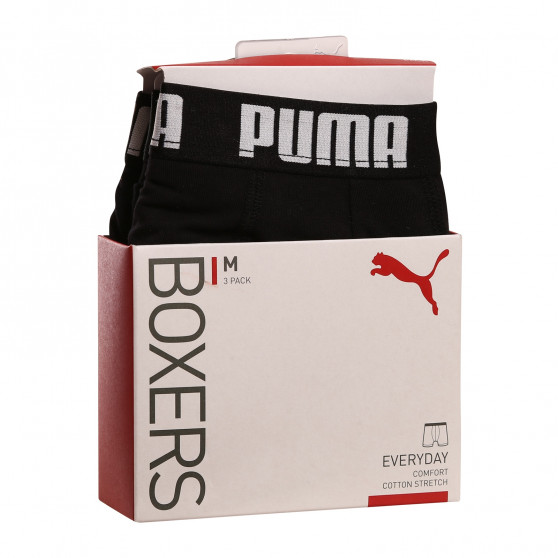 3PACK ανδρικό σορτς μποξεράκι Puma μαύρο (701206546 001)