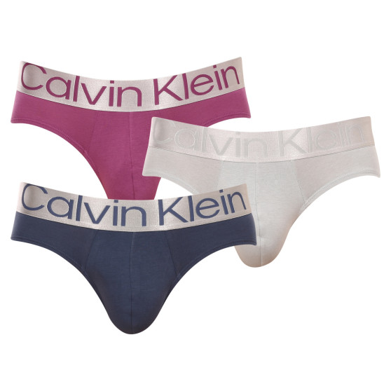 3PACK ανδρικό σλιπ Calvin Klein πολύχρωμο (NB3129A-C7Y)