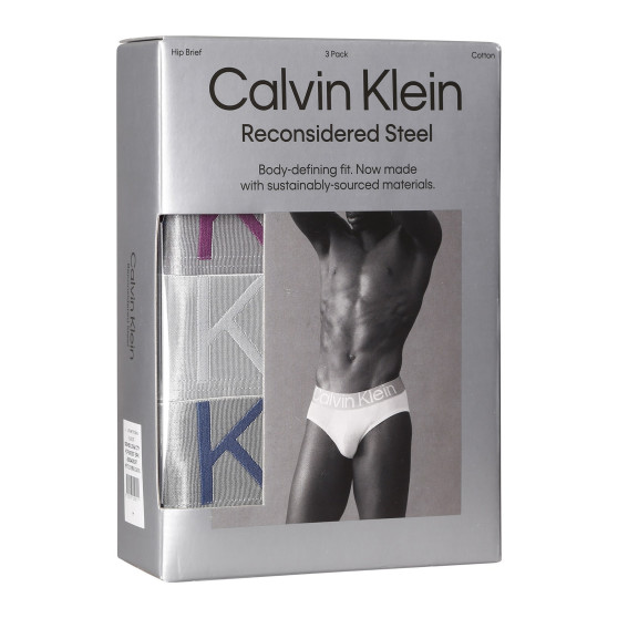 3PACK ανδρικό σλιπ Calvin Klein πολύχρωμο (NB3129A-C7Y)