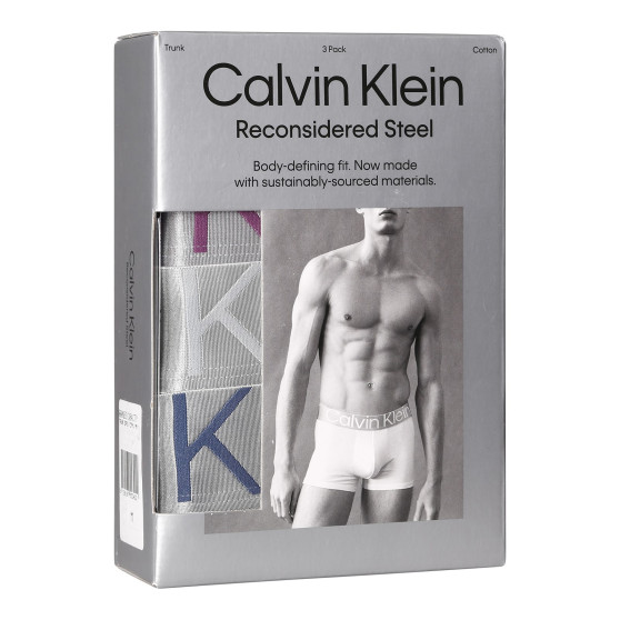 3PACK ανδρικό σορτς μποξεράκι Calvin Klein πολύχρωμο (NB3130A-C7Y)