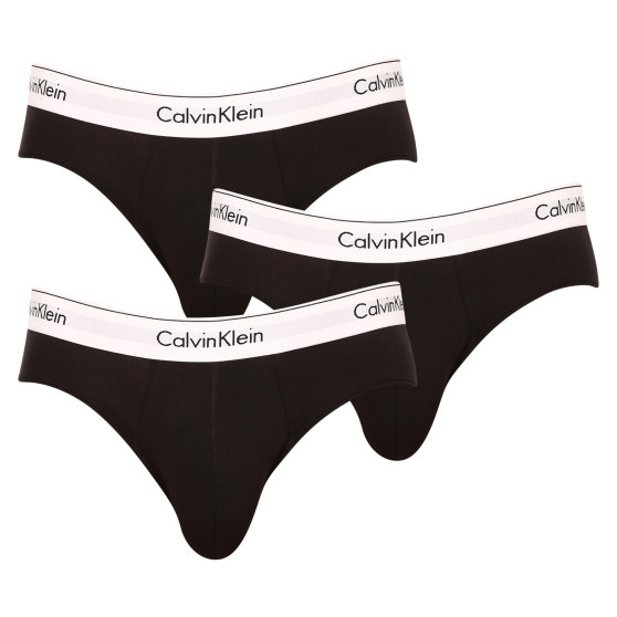 3PACK ανδρικό σλιπ Calvin Klein μαύρο (NB2379A-001)