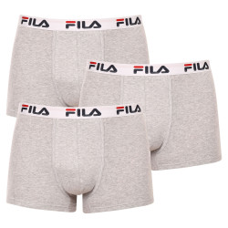 3PACK ανδρικό σορτς μποξεράκι Fila γκρι (FU5016/3-400)