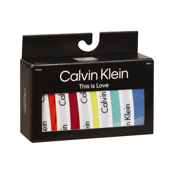 5PACK γυναικείο εσώρουχο Calvin Klein πολύχρωμο (QD3586E-BNG)