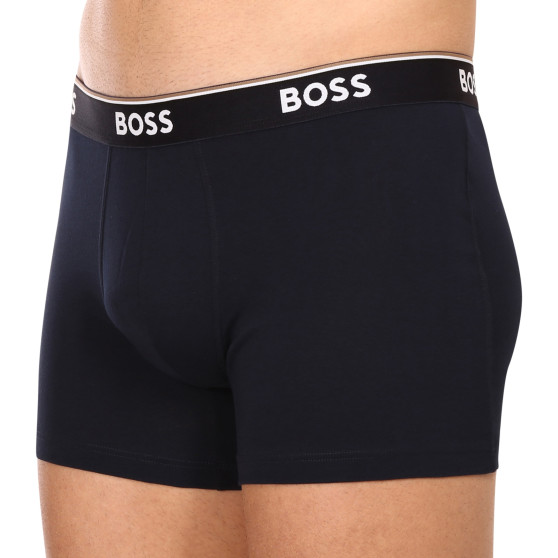 3PACK ανδρικό σορτς μποξεράκι BOSS σκούρο μπλε (50475282 480)