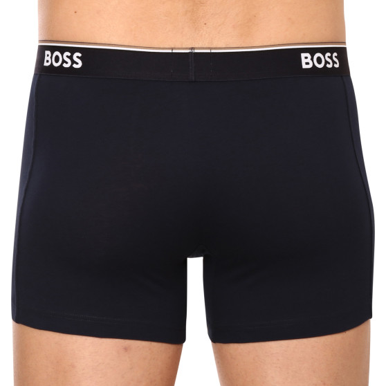 3PACK ανδρικό σορτς μποξεράκι BOSS σκούρο μπλε (50475282 480)