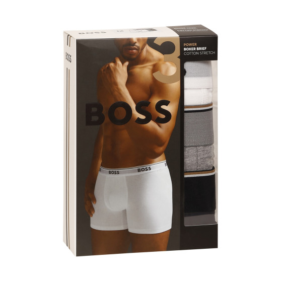 3PACK ανδρικό σορτς μποξεράκι BOSS πολύχρωμο (50475282 999)