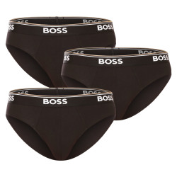 3PACK ανδρικό σλιπ BOSS μαύρο (50475273 001)