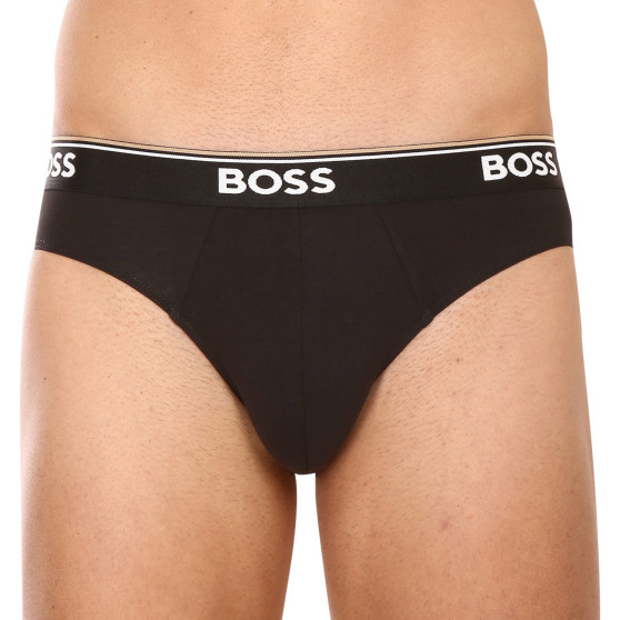 3PACK ανδρικό σλιπ BOSS μαύρο (50475273 001)