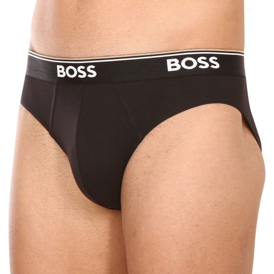 3PACK ανδρικό σλιπ BOSS μαύρο (50475273 001)