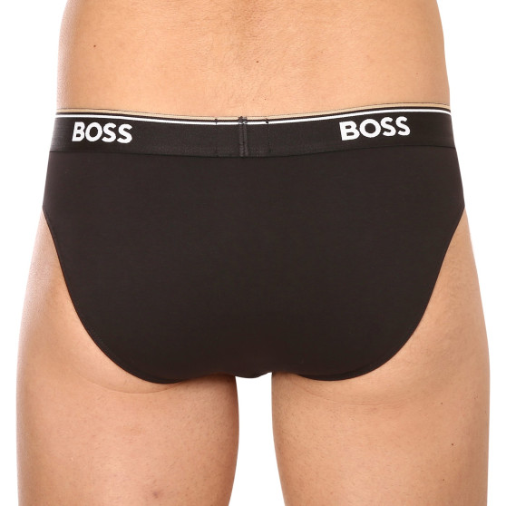 3PACK ανδρικό σλιπ BOSS μαύρο (50475273 001)